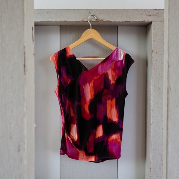 Calvin Klein Women’s Geometrical Colorful Blouse! Medium! - Picture 2 of 6